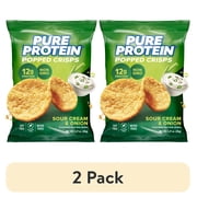 2 pack Pure Protein, Popped Crisps, Sour Cream and Onion Chips, 12g Protein, 1.27 oz