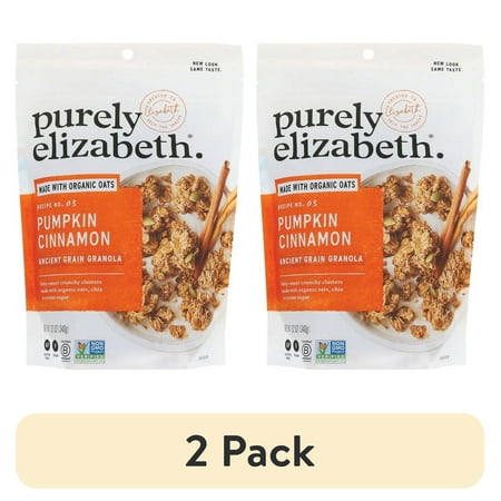 (2 pack) Purely Elizabeth Pumpkin Cinnamon Ancient Grain Granola 12 oz