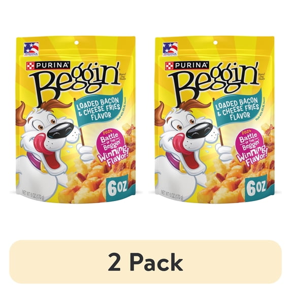 (2 pack) Purina Beggin’ Loaded Bacon and Cheese Fries Flavor Treats for Dogs