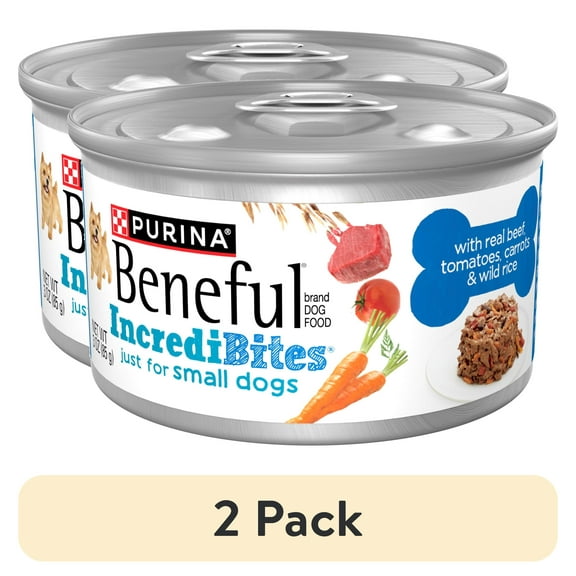 (2 pack) Purina Beneful Small Breed High Protein Dog Food, With Gravy, Incredibites With Real Beef