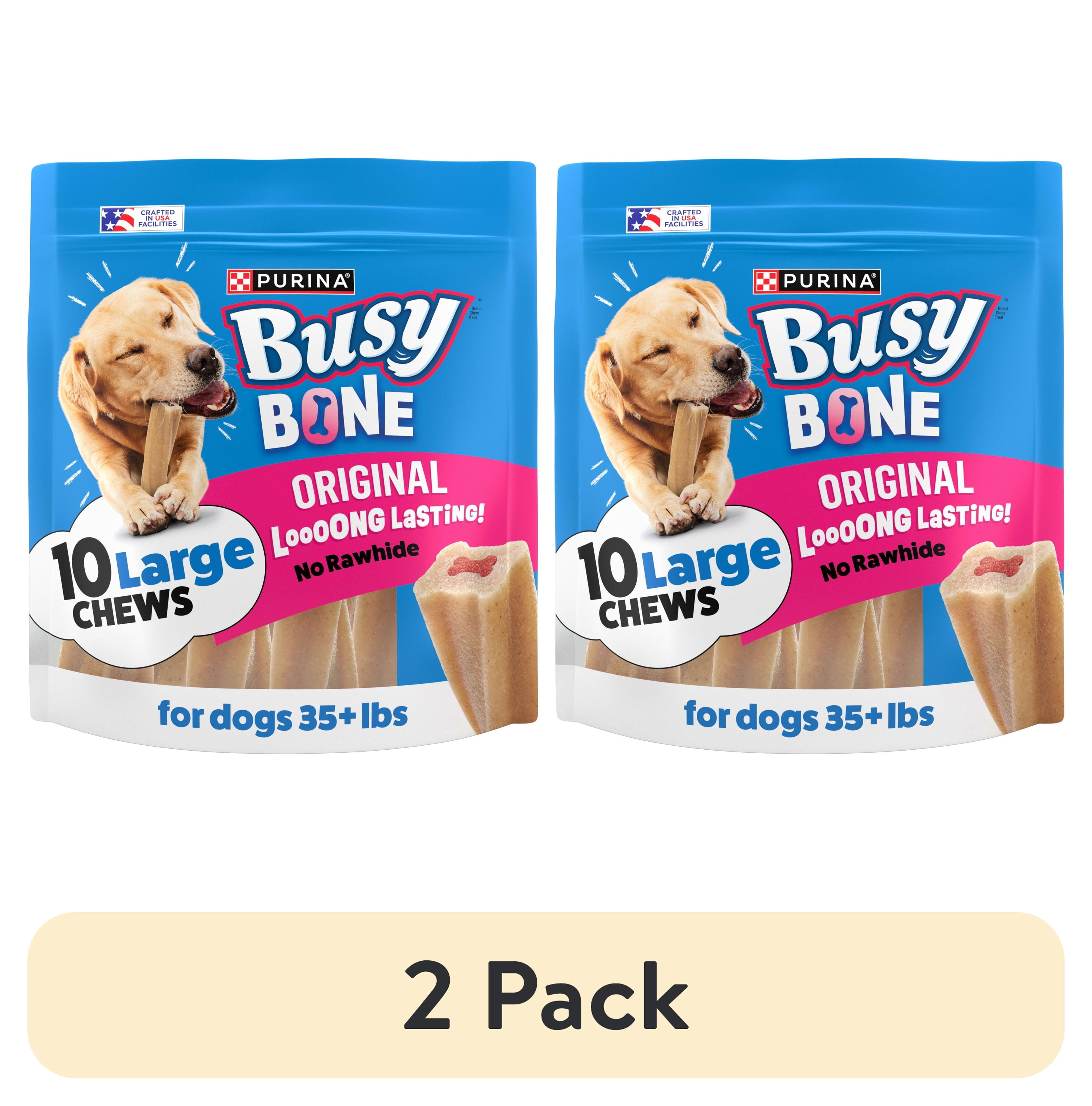 (2 pack) Purina Busy Bone Original Chew Large Dog Chew Treats, 35 oz.