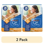 2 pack Purina Cat Chow Complete High Protein Dry Cat Food with Real Chicken, 20 lb Bag