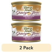 (2 pack) Purina Fancy Feast Gravy Lovers Wet Cat Food, Chicken Feast in Gravy, 3 oz Cans