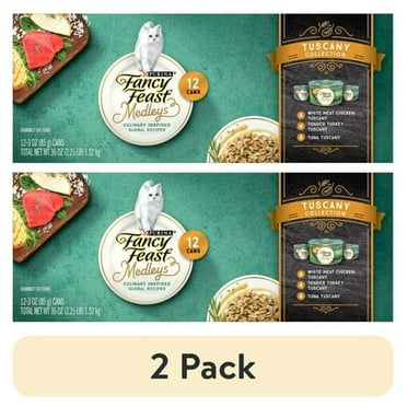 (2 pack) Purina Fancy Feast Medleys Kitten Food, Wet Cat Food, Tuscany Collection, 3 oz Cans (12 Pack)