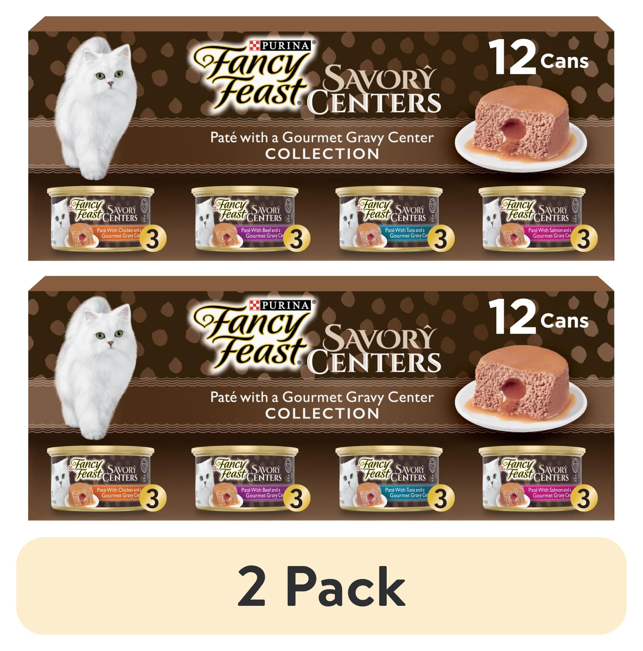 (2 pack) Purina Fancy Feast Savory Centers Wet Cat Food Pate Variety ...