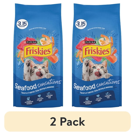 [Multiple Sizes] Friskies Dry Cat Food, Seafood Sensations