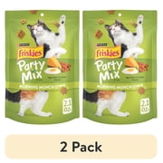 (2 pack) Purina Friskies Party Mix Morning Munch Crunch Cat Treats, 2.1 oz.