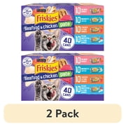 2 pack Purina Friskies Seafood & Chicken Pate Wet Cat Food Variety Pack, 5.5 oz Cans 40 Pack