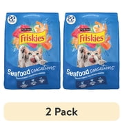 2 pack Purina Friskies Seafood Sensations Dry Cat Food Flavors of Salmon, Tuna, Shrimp and Seaweed, 22 lb Bag