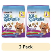 2 pack Purina Kit and Kaboodle Dry Cat Food Original Poultry, Liver and Ocean Fish Flavors, 3 lb. Bag