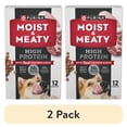 thumbnail image 1 of (2 pack) Purina Moist & Meaty Dry Dog Food, High Protein Real Chicken & Beef, 6 oz Pouch (12 Pack), 1 of 11