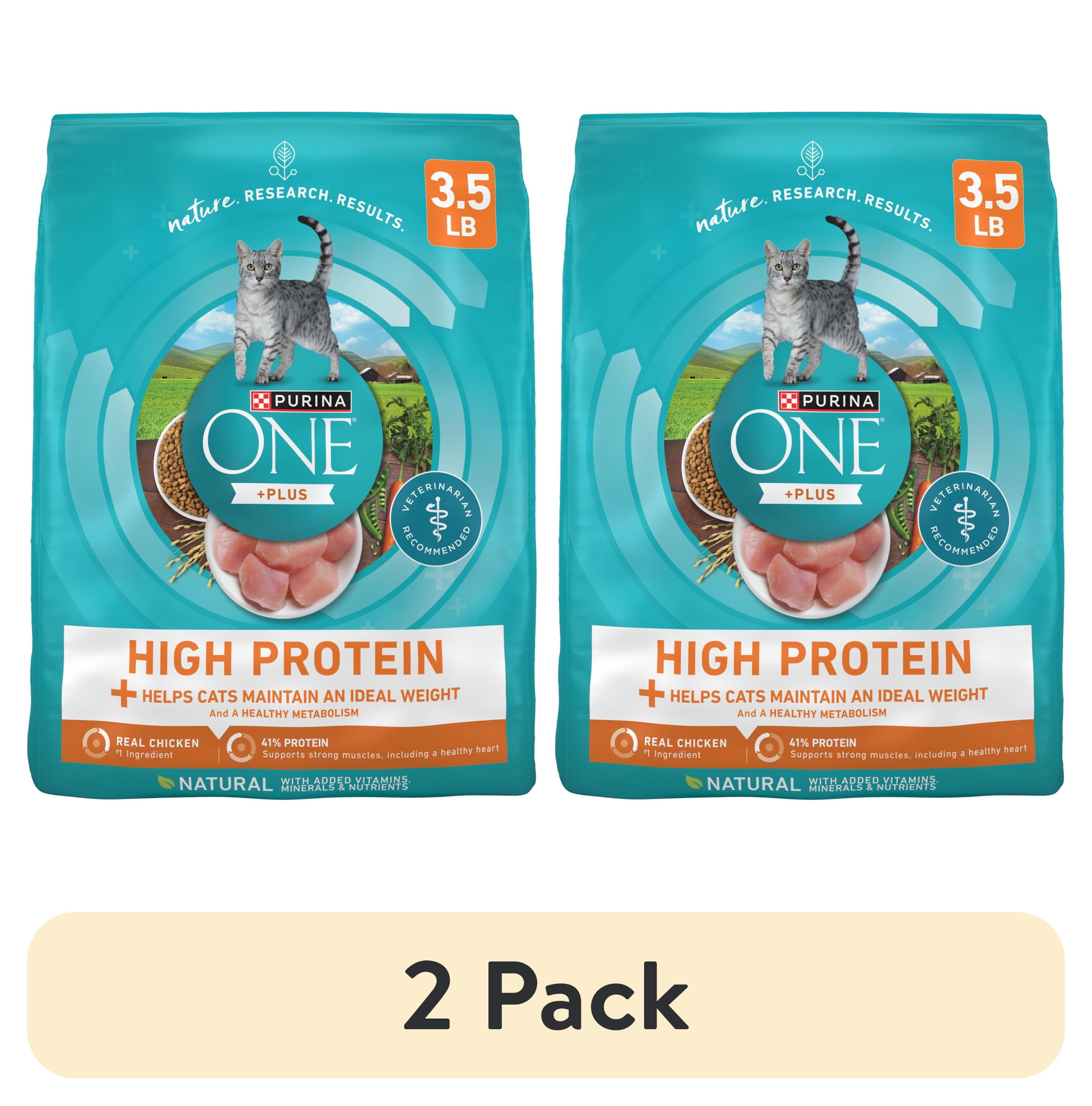 pack) Purina ONE High Protein Ideal Weight Dry Cat Food With