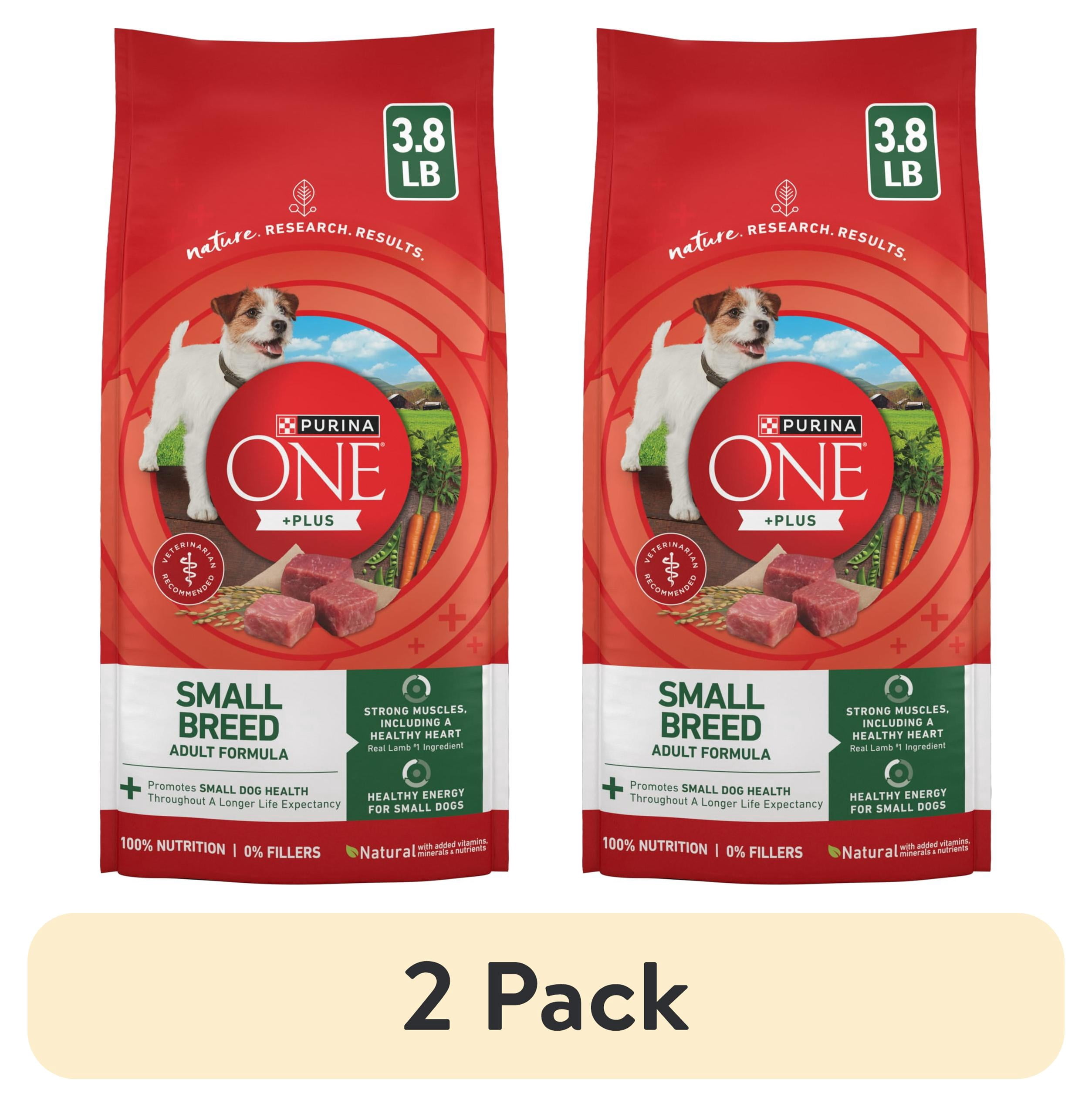 (2 pack) Purina ONE Plus Small Breed Lamb and Rice Formula Dry Dog Food, 3.8 lb.