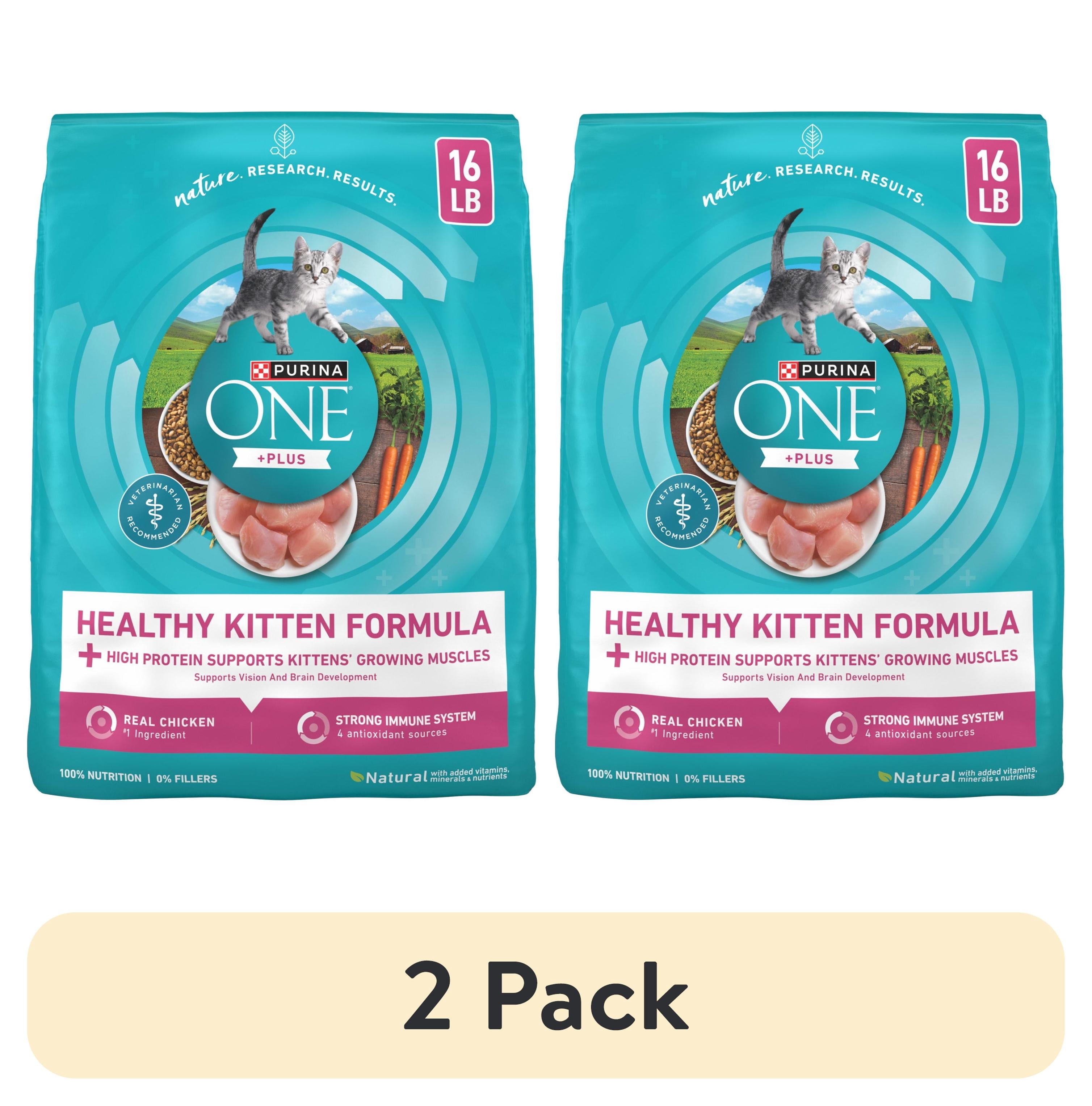 Purina ONE Healthy Kitten Formula Dry Cat Food with Real Chicken, DHA, 16  lb - Walmart.com