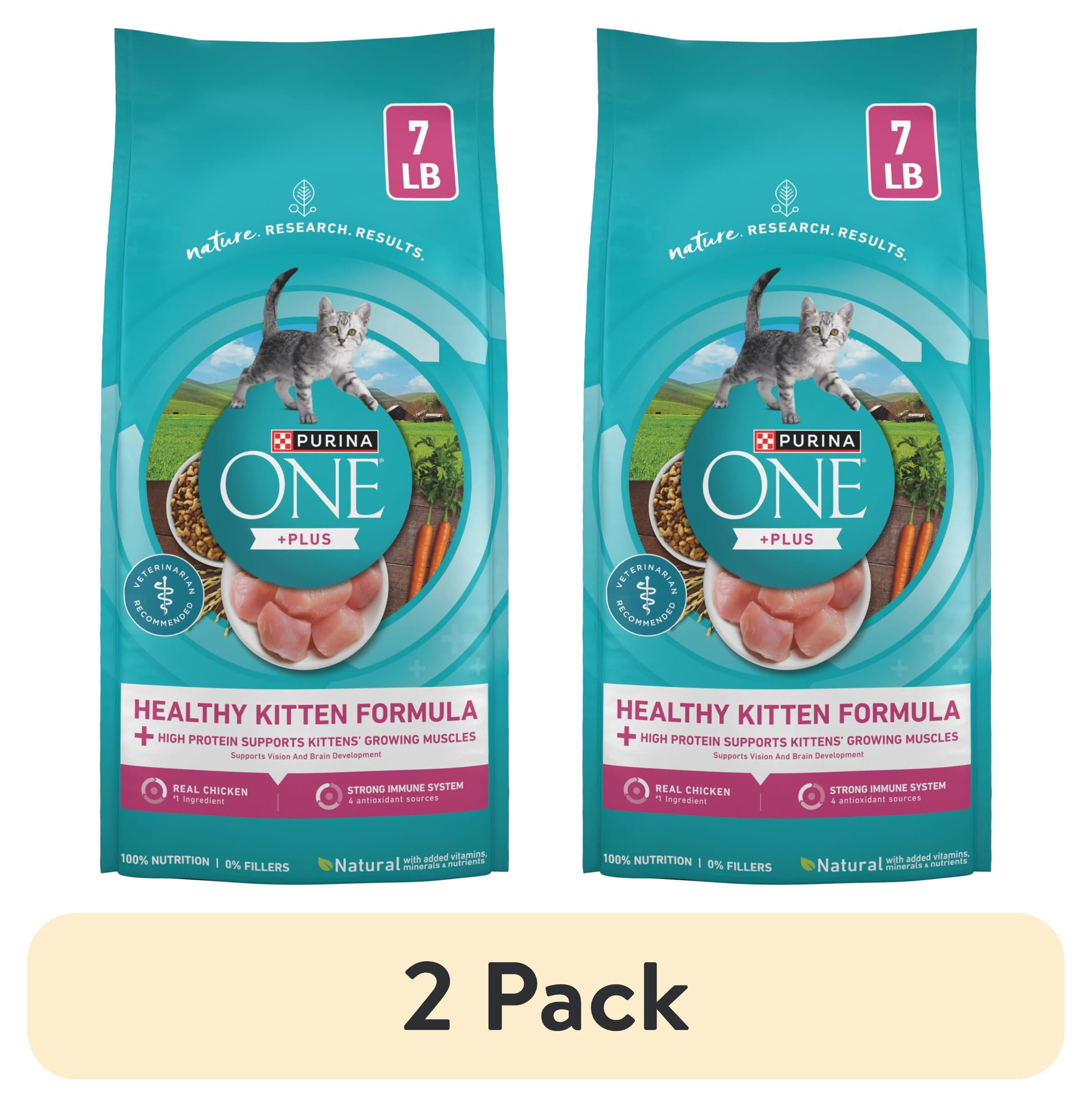 Kitten ドライフード 2kg×2 2 pack) Purina ONE High Protein, Natural Dry Kitten Food, +Plus