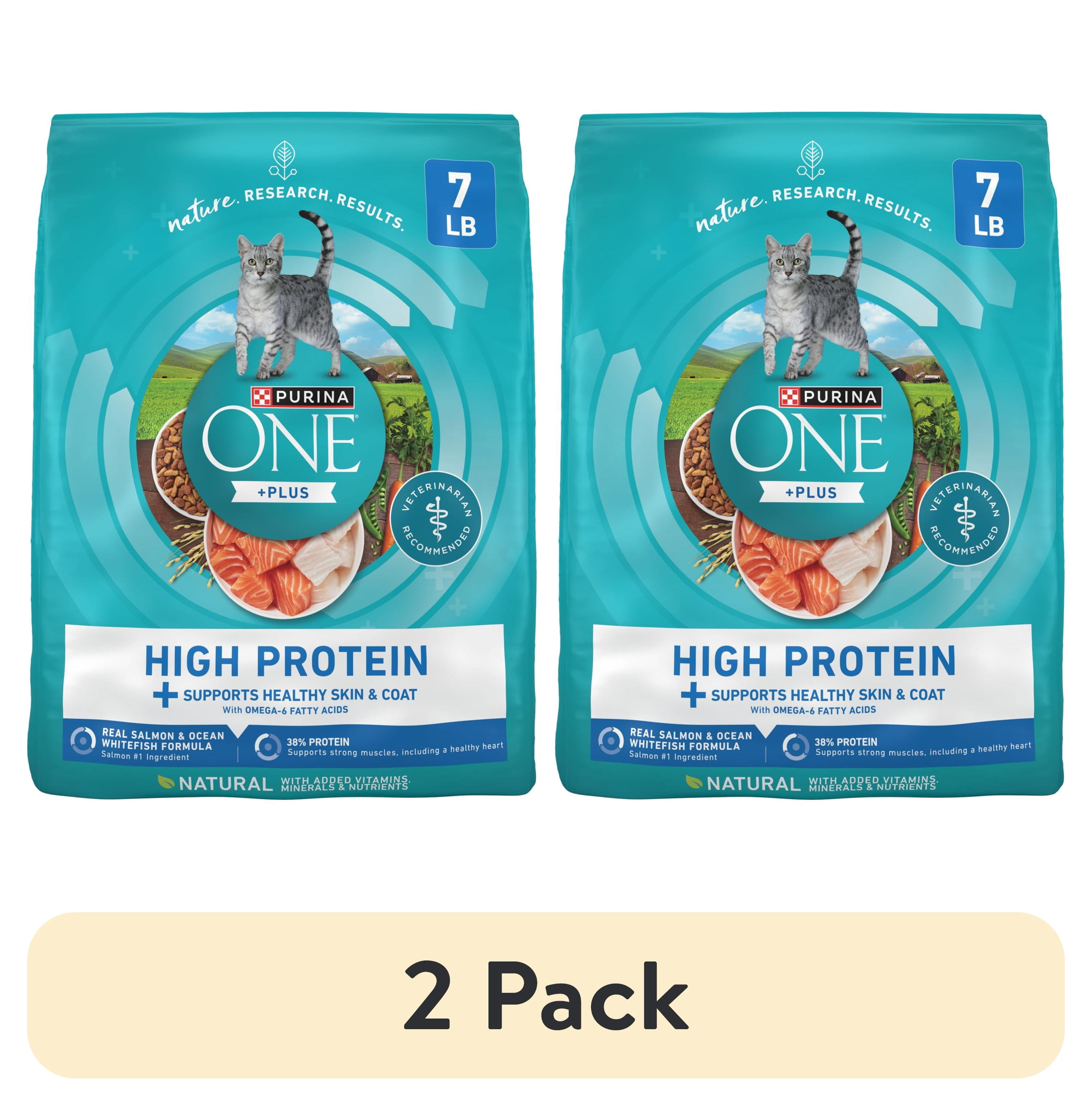 Purina ONE Plus Natural High Protein Dry Cat Food Salmon and Ocean  Whitefish Skin and Coat Health Formula, 22 lb Bag - Walmart.com