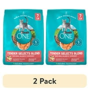 (2 pack) Purina ONE Tender Select Blends Dry Cat Food, Salmon, 7 lb Bag