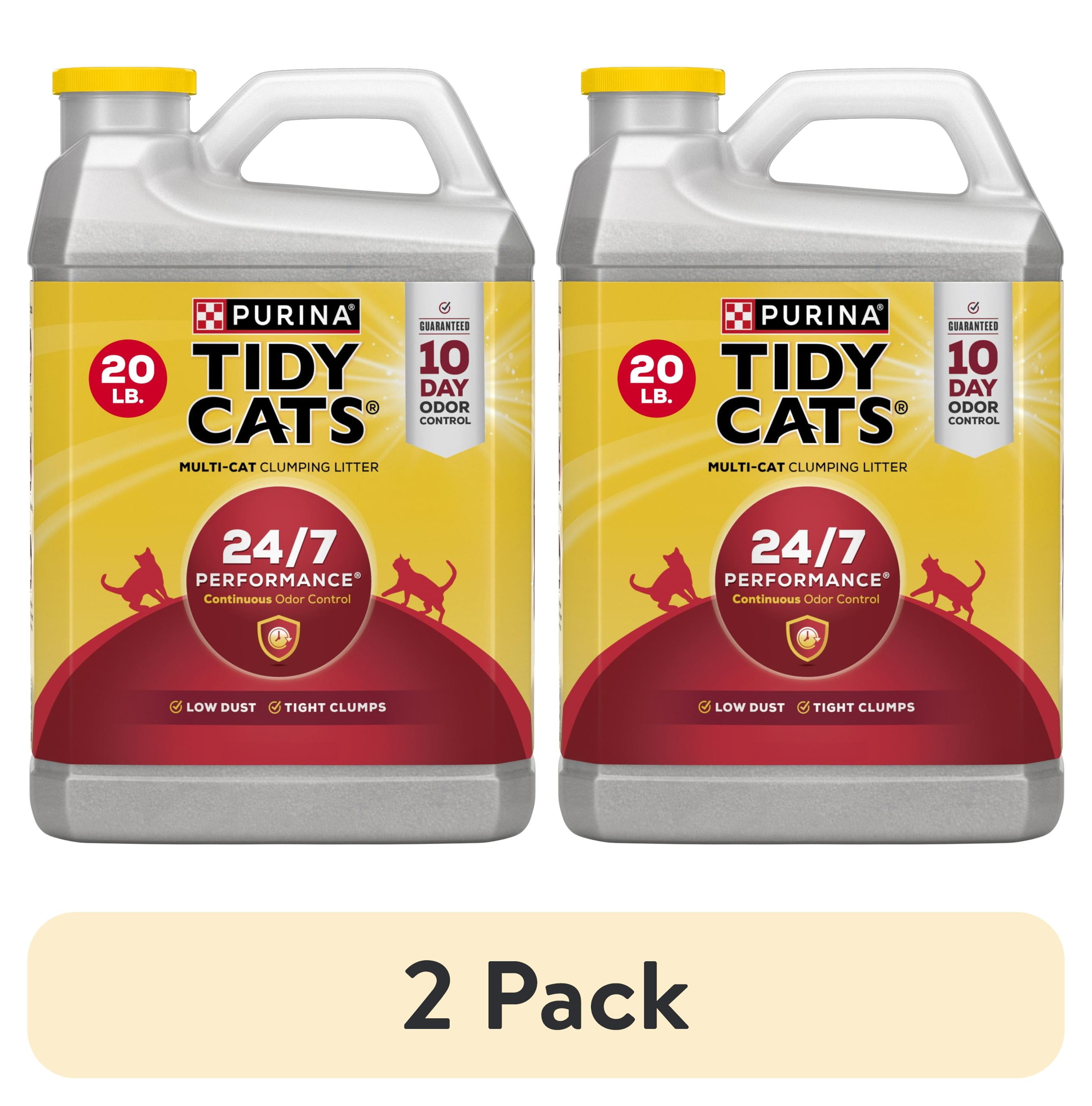 (2 pack) Purina Tidy Cats 24/7 Clumping Cat Litter, Low Dust, Deodorizing, 20 lb. Jug