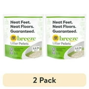 (2 pack) Purina Tidy Cats Breeze Non Clumping Cat Litter Pellets, Low Dust, Odor Control, 3.5 lb. Pouch