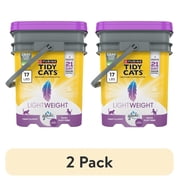 2 pack Purina Tidy Cats LightWeight Clumping Cat Litter, Glade Clean Blossoms Scent, 17 lb Pail