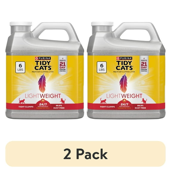 (2 pack) Purina Tidy Cats Lightweight 24/7 Performance Odor Control Clumping Cat Litter