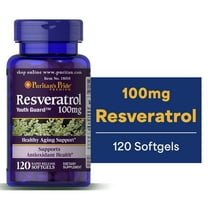 (2 pack) Puritan's Pride Resveratrol 100 mg-120 Rapid Release Softgels Antioxidant Health