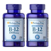 2 pack Puritans Pride Vitamin B-12 1000 mcg Timed Release-250 Caplets