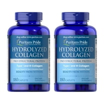 (2 pack) Puritans Pride Hydrolyzed Collagen Caplets, 1000 Mg, 180 Ct