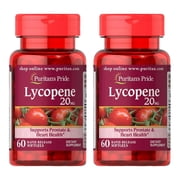 2 pack Puritans Pride Lycopene 20 Mg Softgels, 60 Count