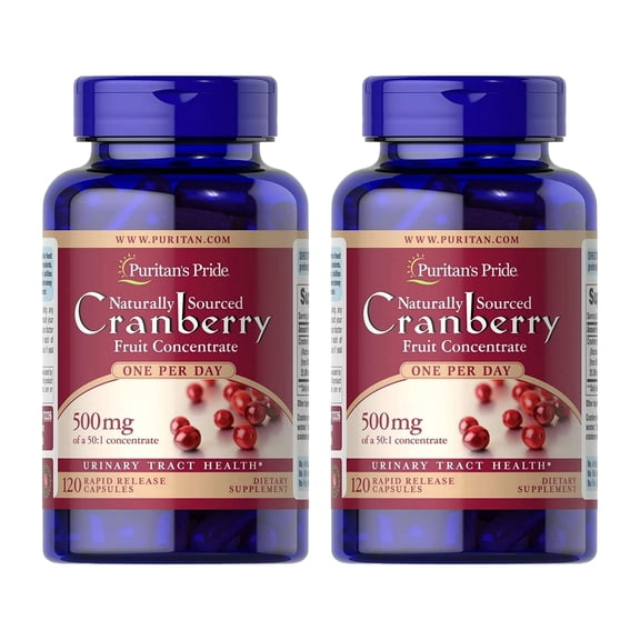 (2 pack) Puritans Pride One A Day Cranberry Capsules, 120 Count