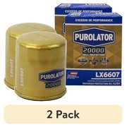 (2 pack) Purolator LX6607 Purolator 20K Oil Filter with 20,000 Mile Protection for Select Toyota, Nissan, Mazda, Kia, and more
