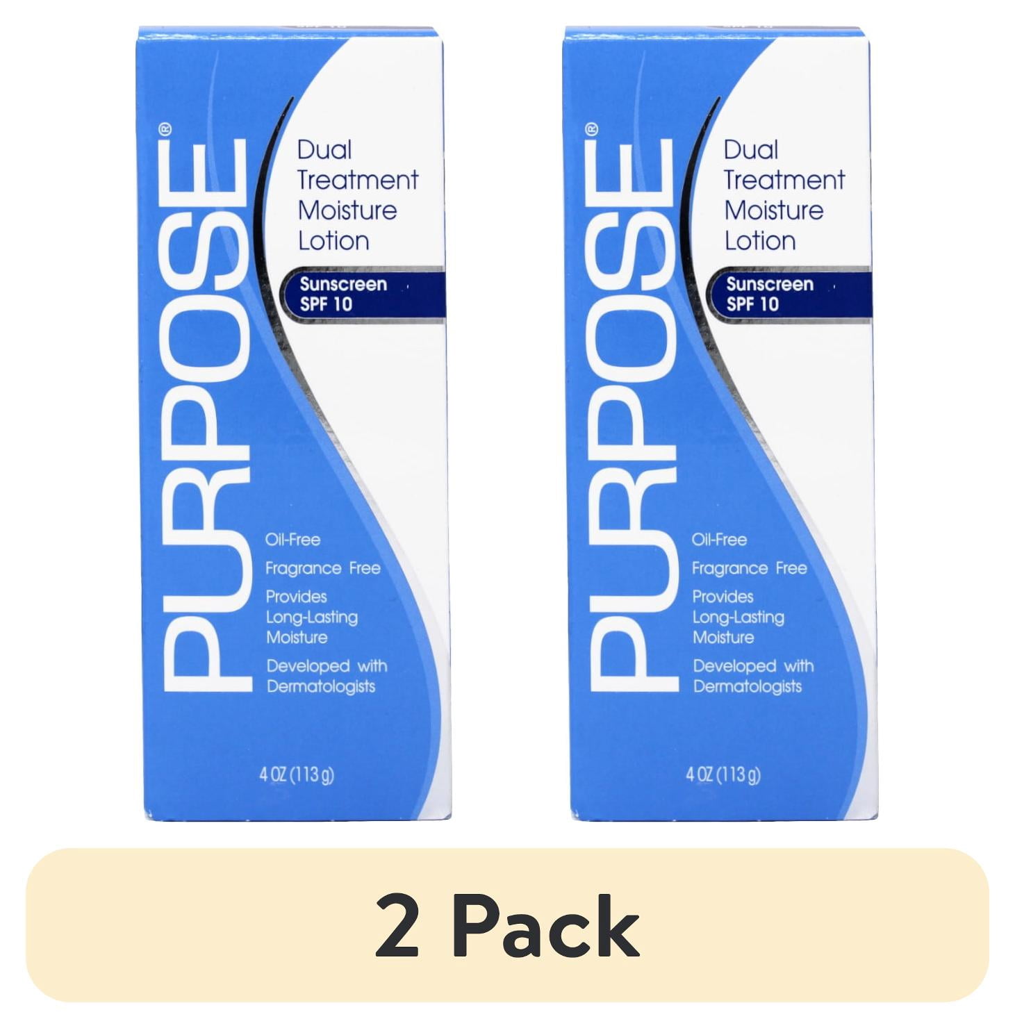 (2 pack) Purpose Dual Treatment Moisture Lotion SPF10 4 OZ