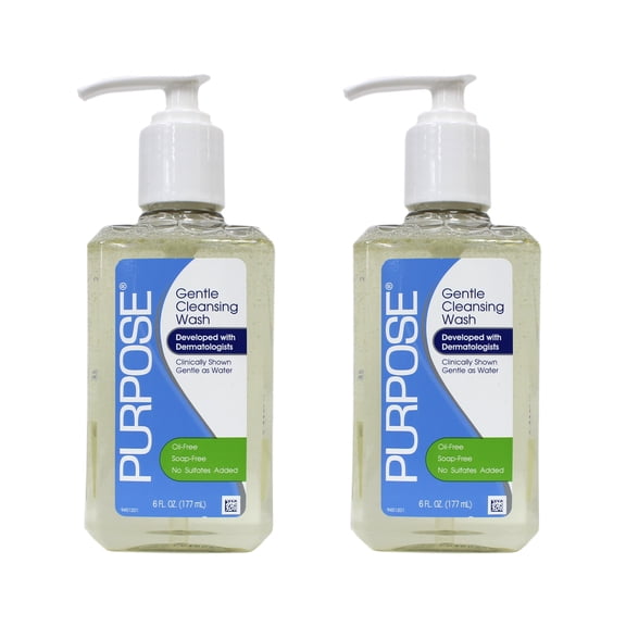 (2 pack) Purpose Gentle Cleansing Wash, 6-Ounce Pump Bottle