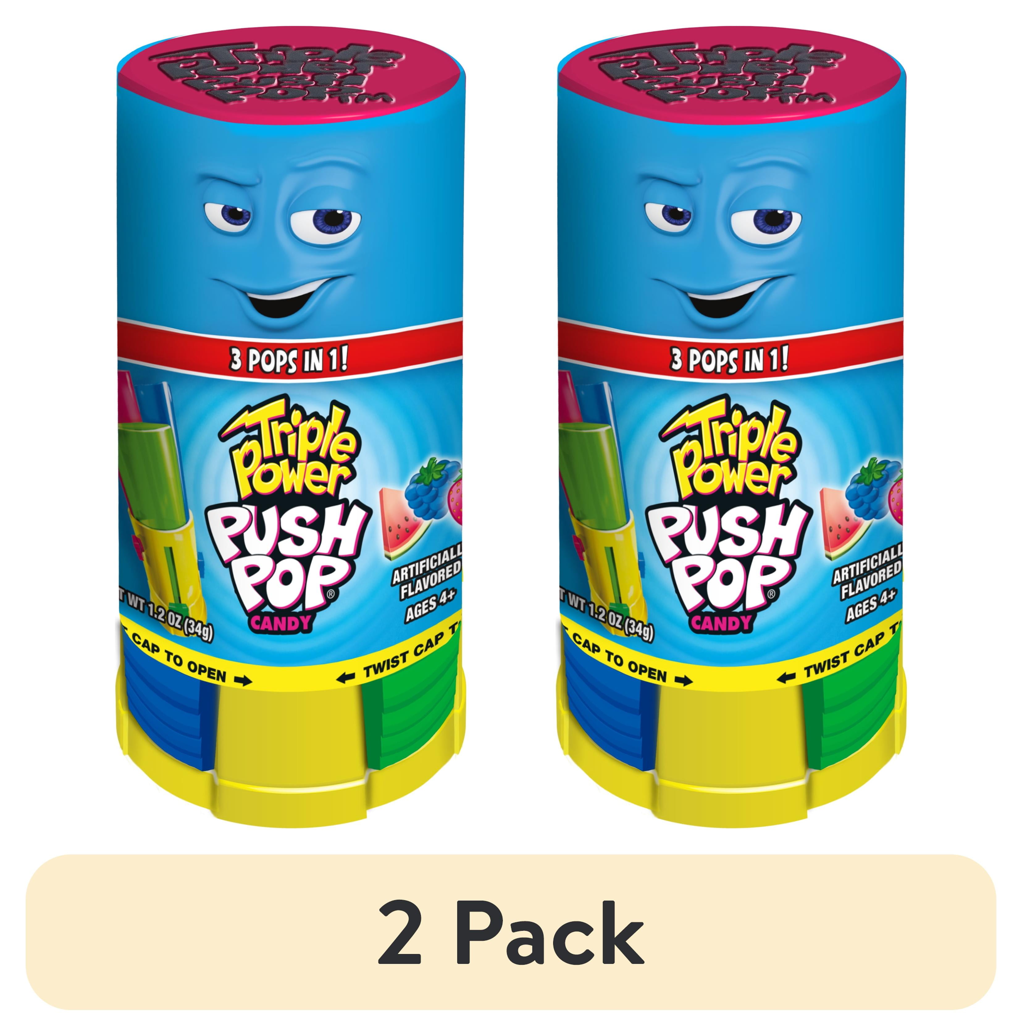 2 pack) Push Pop, Triple Power, Gluten-Free, Fruit Flavored