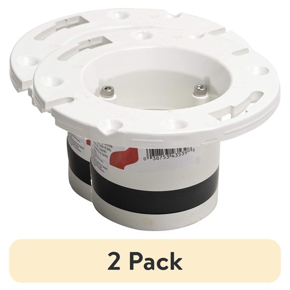 (2 pack) Pvc Plastic Compression Closet Flange, 4 In.