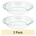 thumbnail interactive-video image 1 of (2 pack) Glass Pie Plate 9.5", Pyrex®, Easy Grab, 1 Piece, 1 of 8