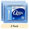 thumbnail image 1 of (2 pack) Q-tips Travel Size Cotton Swabs, Original, For Home, First Aid and Beauty, 100% Cotton, 30 Count, 1 of 10
