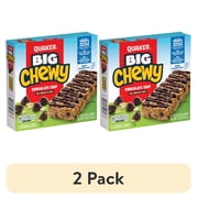 (2 pack) Quaker Big Chewy Chocolate Chip Granola Bars, 1.48 oz 5 Count