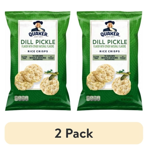(2 pack) Quaker Dill Pickle Rice Crisps 3 oz.