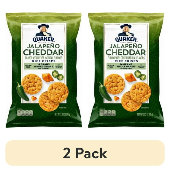 (2 pack) Quaker Rice Crisps Jalapeno Cheddar 3.03 oz