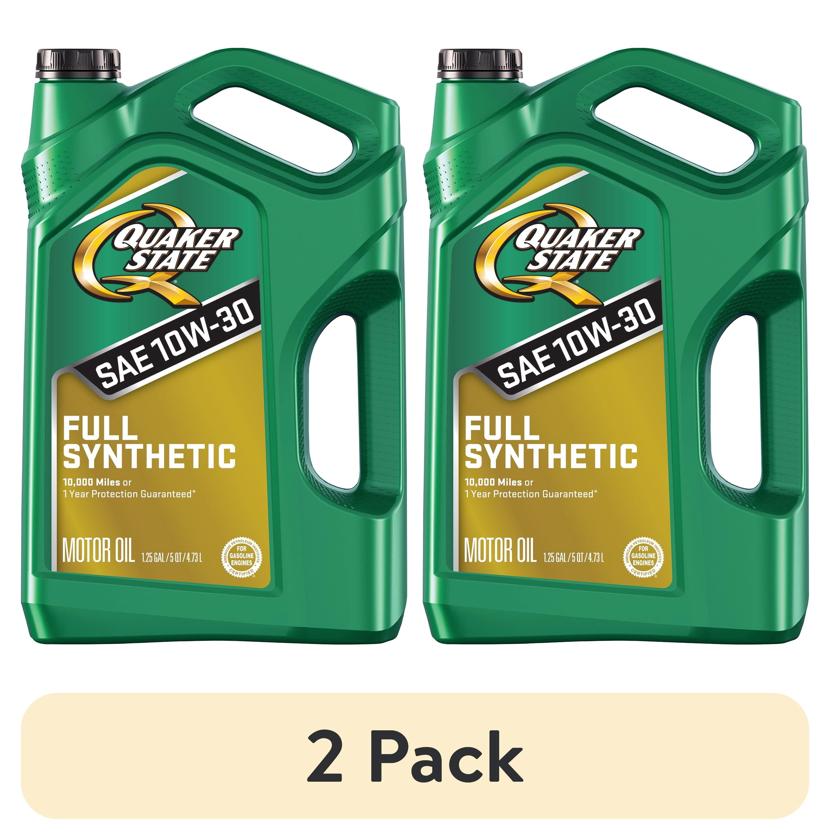 (2 pack) Quaker State Full Synthetic 10W-30 Motor Oil, 5 Quart