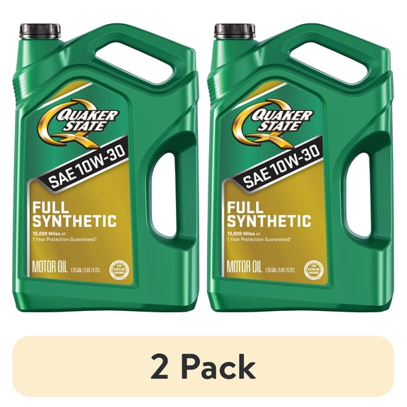 (2 pack) Quaker State Full Synthetic 10W-30 Motor Oil, 5 Quart