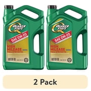 2 pack Quaker State Full Synthetic High Mileage 0W-20 Motor Oil, 5 Quart