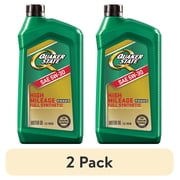 2 pack Quaker State Full Synthetic High Mileage 5W-30 Motor Oil, 1 Quart
