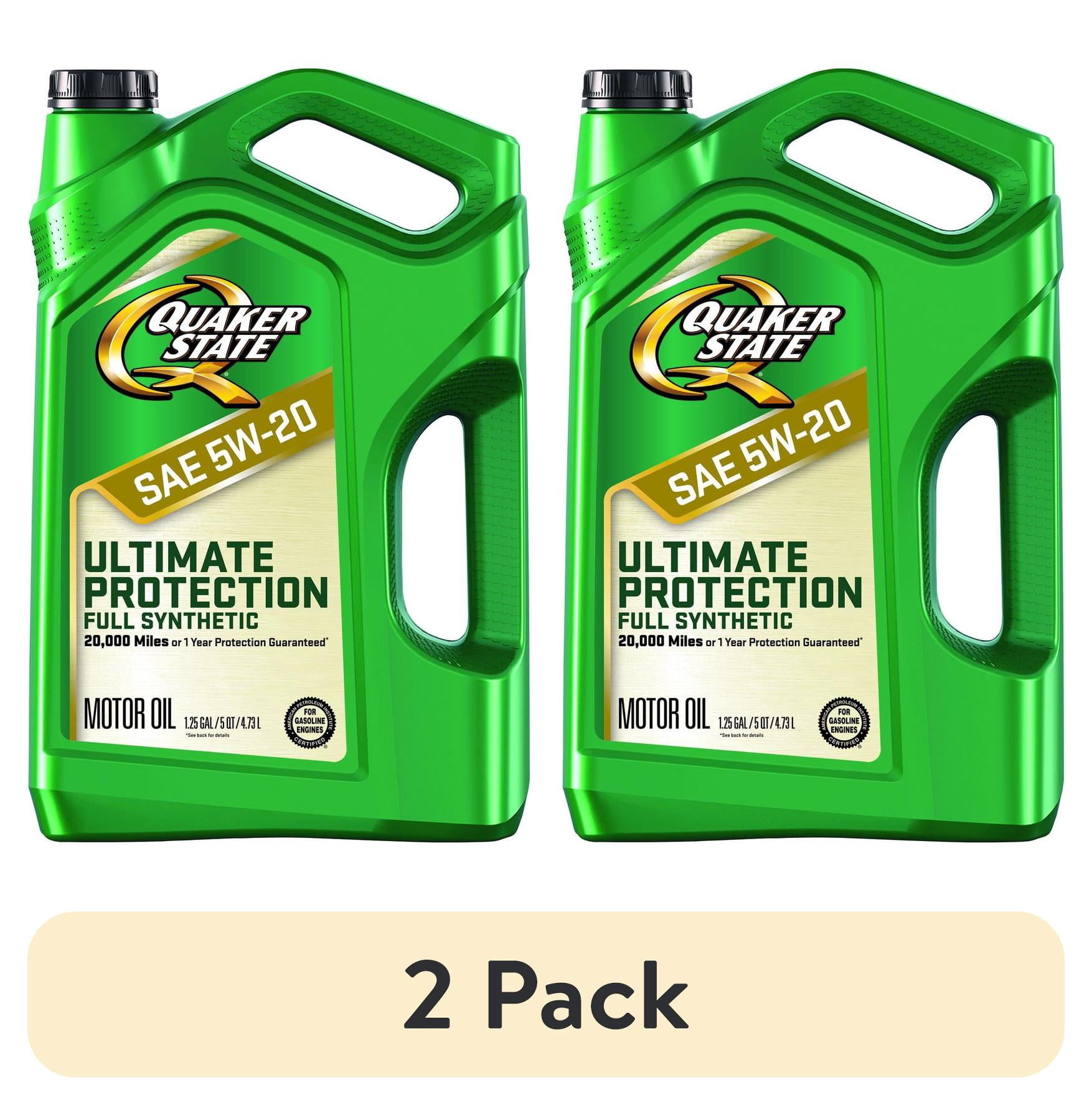 (2 pack) Quaker State Ultimate Protection Full Synthetic 5W-20 Motor ...
