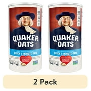 (2 pack) Quaker Whole Grain Oats Quick 1-Minute Instant Oats 18oz