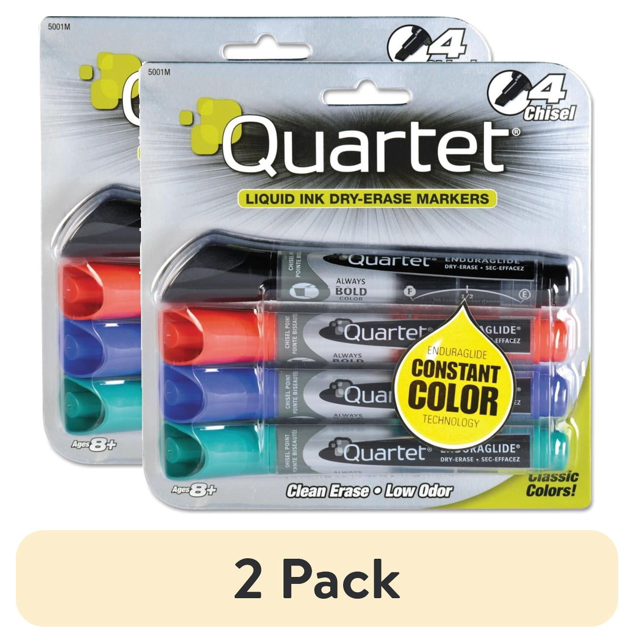 (2 pack) Enduraglide Dry Erase Marker, Broad Chisel Tip, Assorted Colors, 4/set