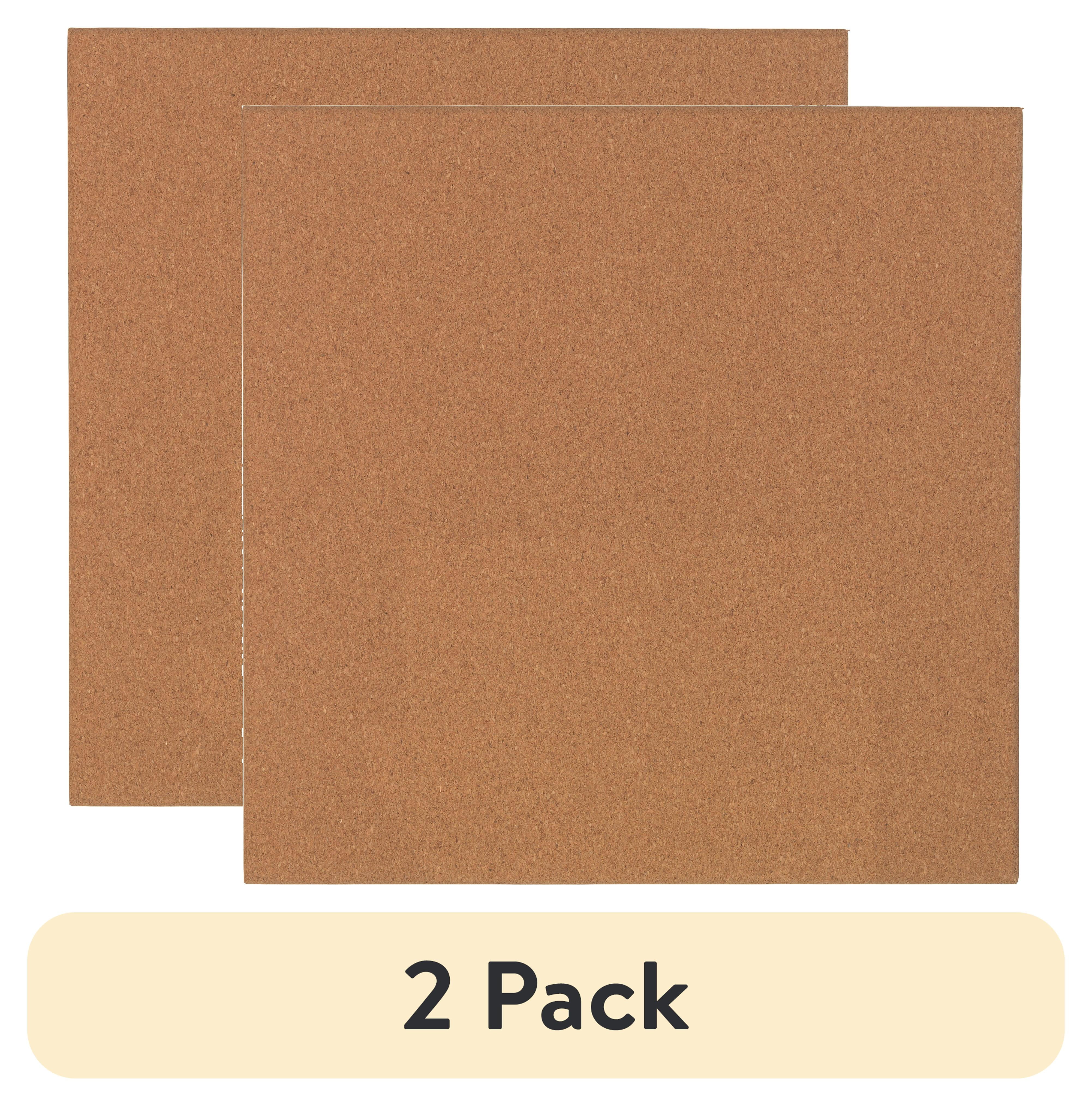 (2 pack) Quartet Cork Bulletin Board Tile, 14" x 14", Frameless (48112)