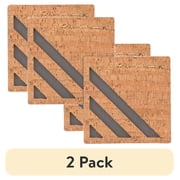 2 pack Quartet Cork and EVA Foam Cork Bulletin Wall Tiles, Natural, 6" x 6", 2/Pack Q190606F00-STPR