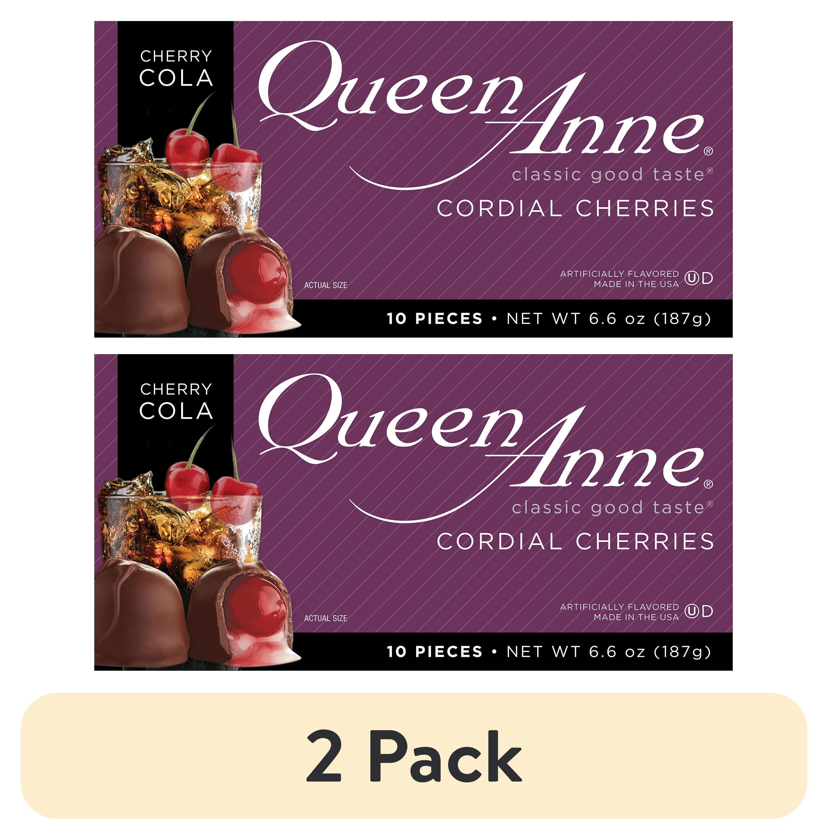 (2 pack) Queen Anne Milk Chocolate Cherry Cola Cordial Cherries, 6.6 oz Box, 10 Pieces